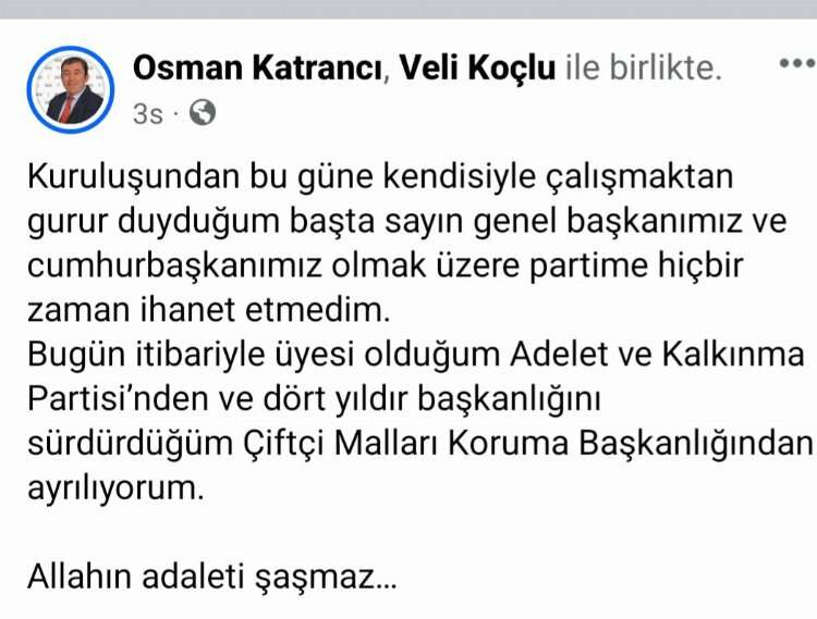 Ulubey Ak Parti L Genel Meclis Aday Aday Osman Katranc Partisinden